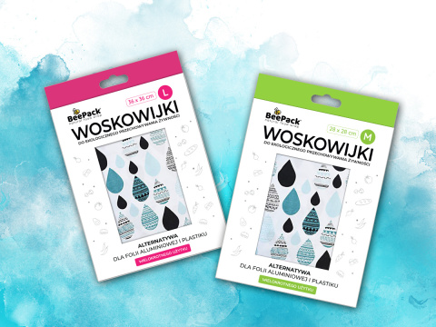 KROPLE DESZCZU - woskowijki pojedyncze (M,L,XL) KROPLE DESZCZU - woskowijki pojedyncze (M,L,XL)