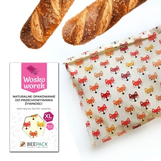 WOSKOWOREK LISKI - ekologiczny worek XL 36x32 cm