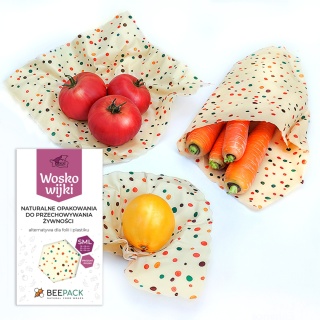 ZESTAW WOSKOWIJEK GROSZKI (3 woskowijki S+M+L)