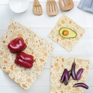 ZESTAW WOSKOWIJEK PSZCZOŁY (3 woskowijki S+M+L)